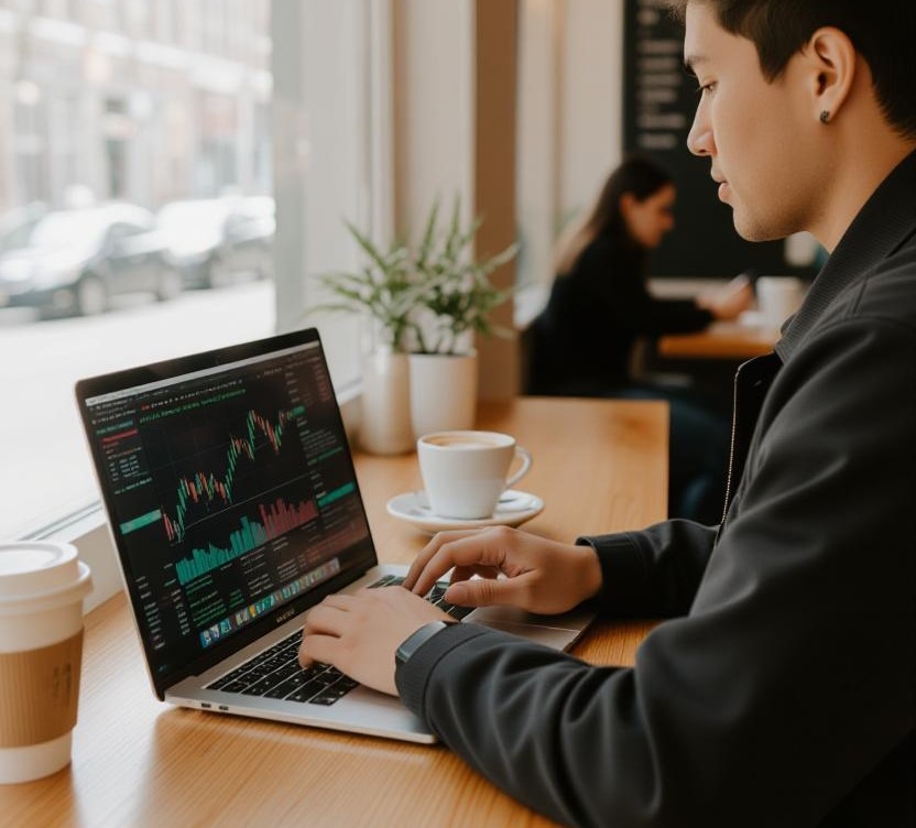 student trading with cryptocurrency
